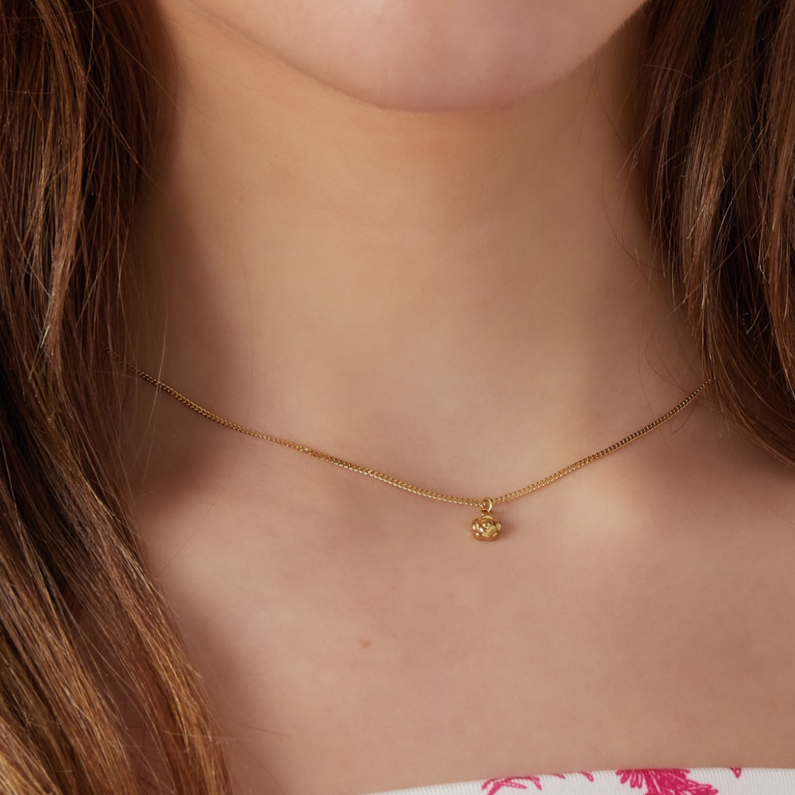 Subtiele ketting met roosje | Zilverkleurig