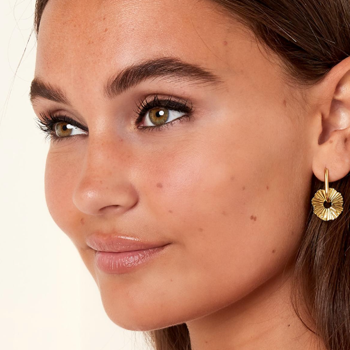 Oorbellen met abstracte bloem | Zilverkleurig