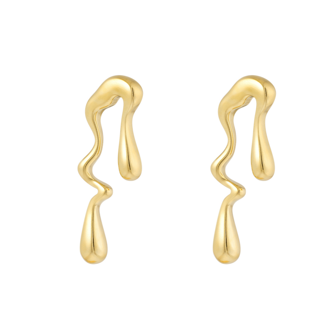 Statement oorbellen met druppels | Goudkleurig