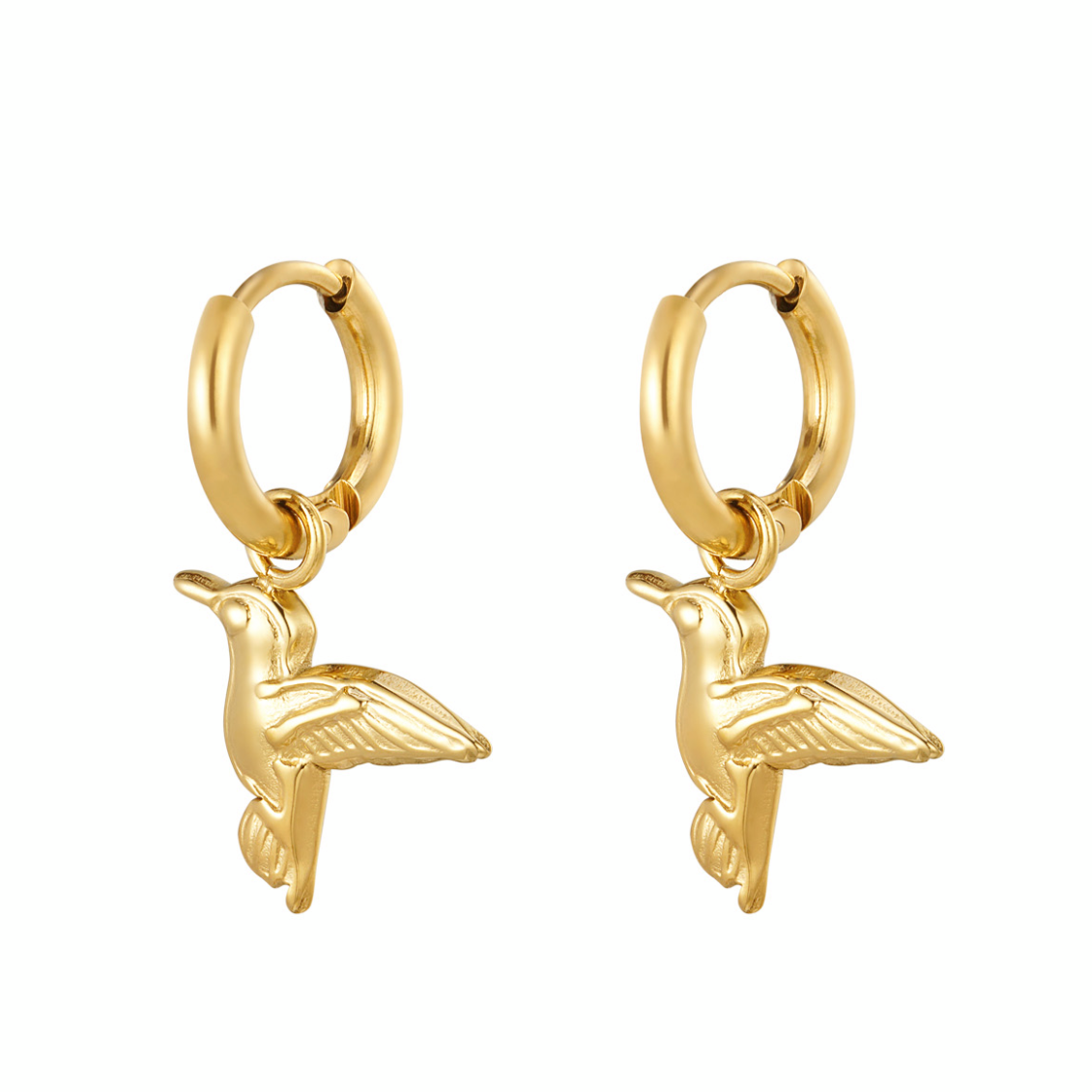 Oorbellen met vogeltjes | Goudkleurig