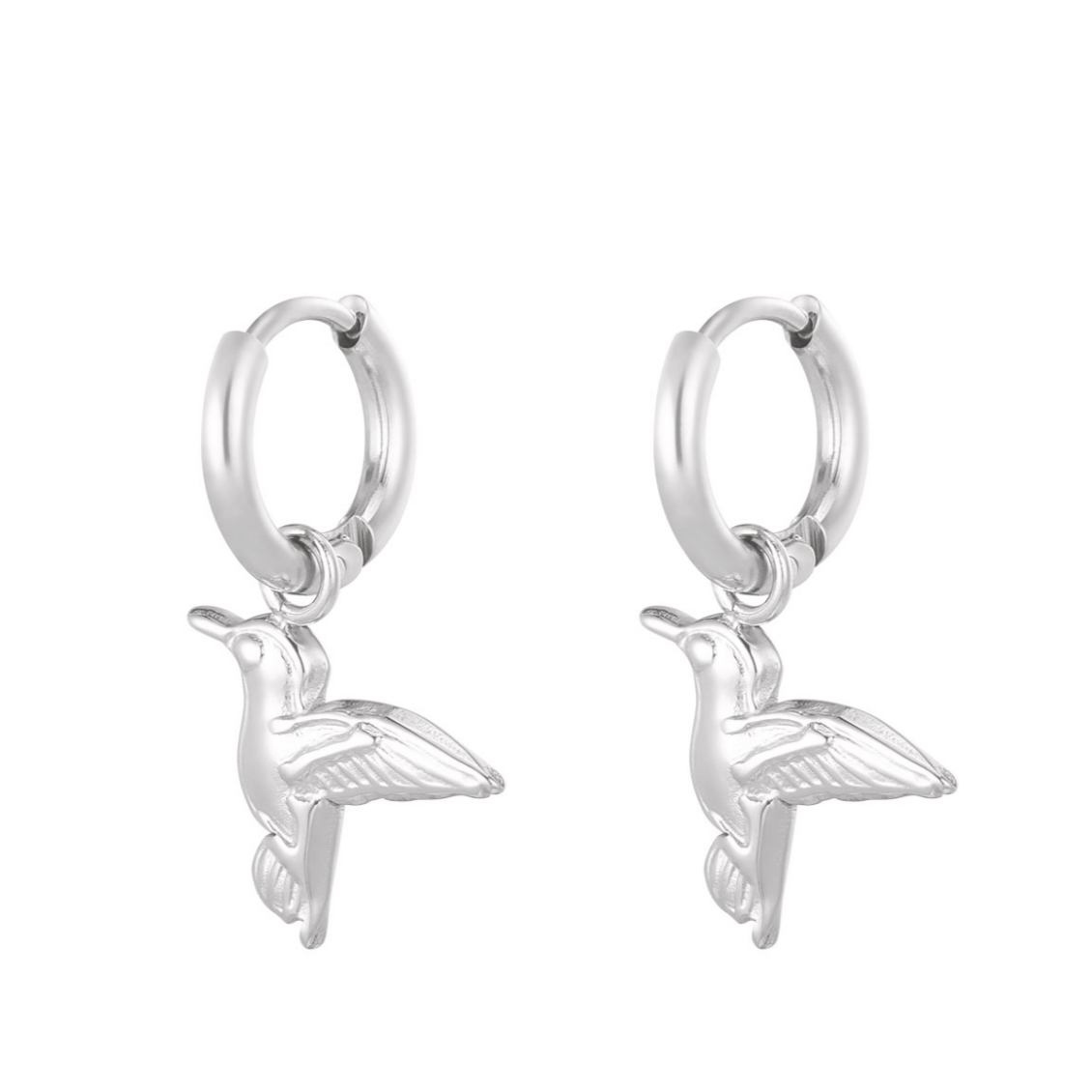 Oorbellen met vogeltjes | Zilverkleurig