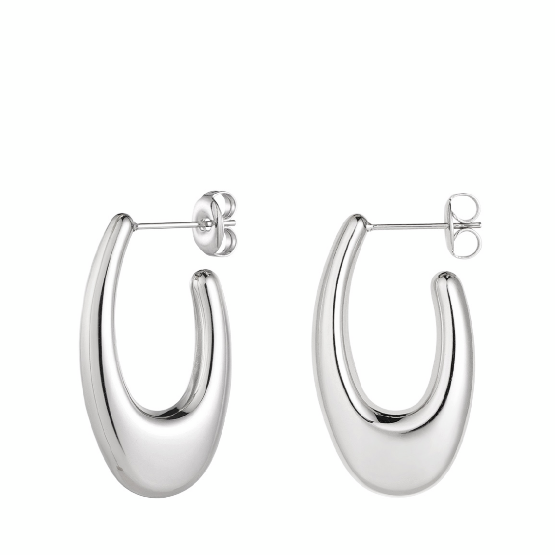 Classy statement oorbellen | Zilverkleurig