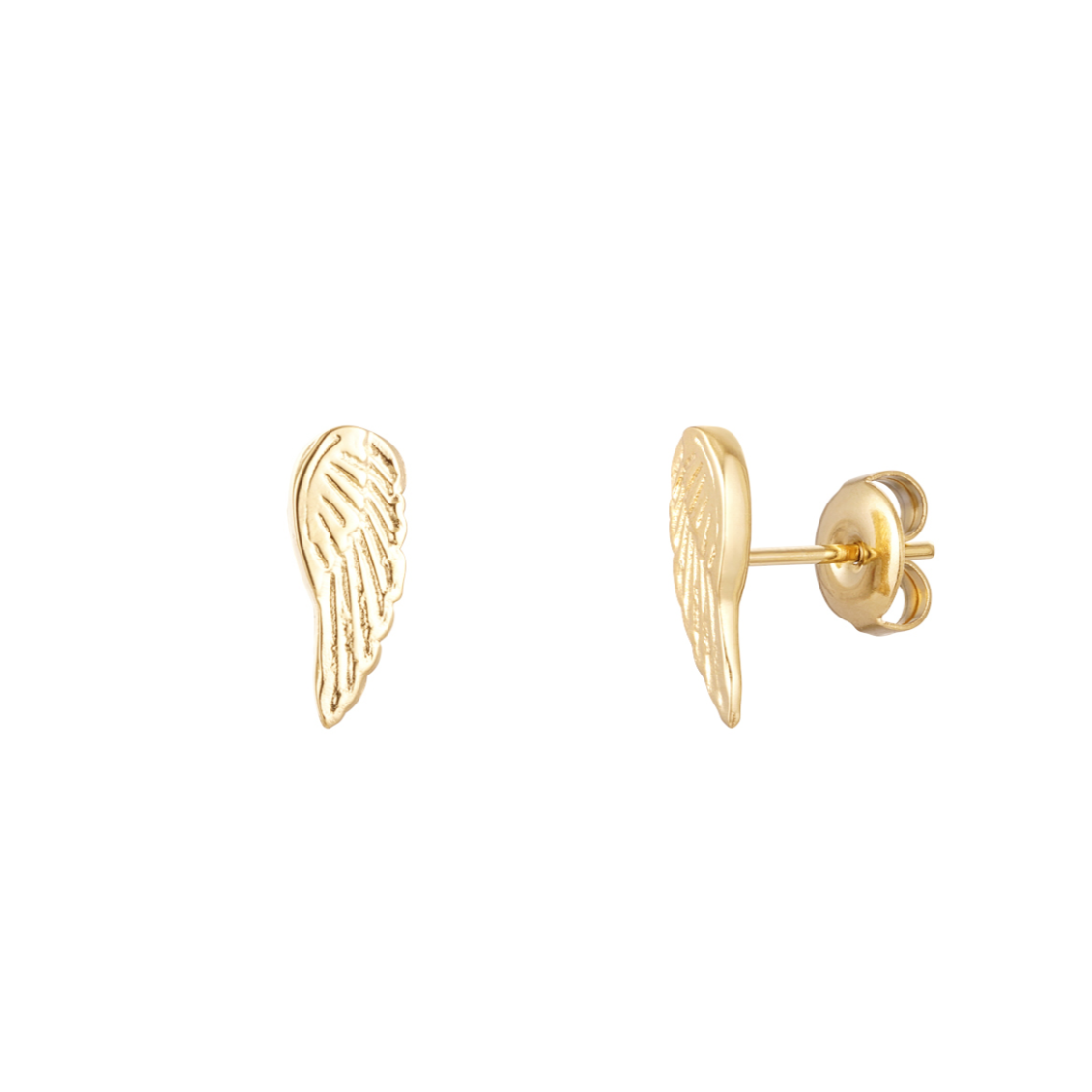 Oorknopjes met vleugels | Goudkleurig