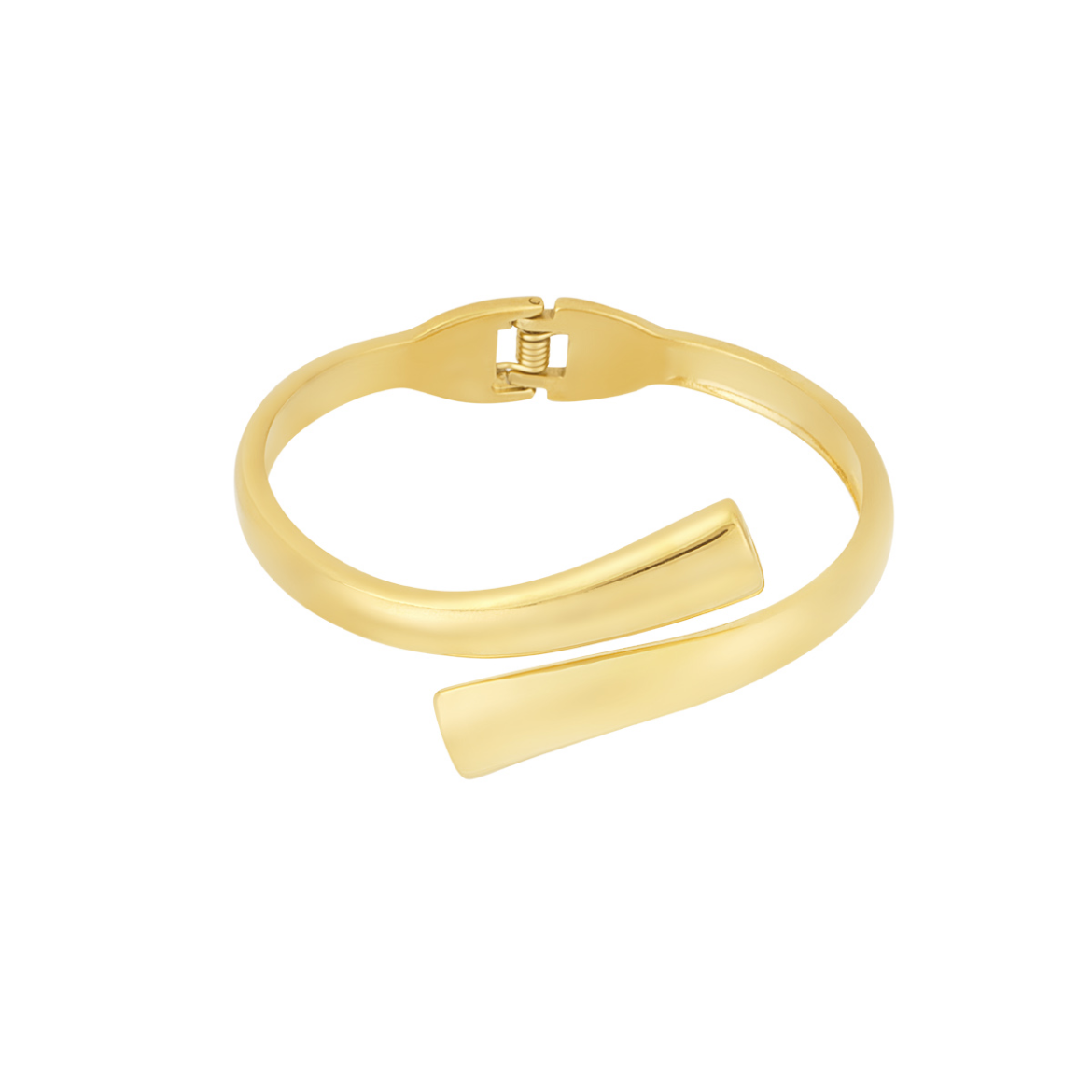 Bangle armband met rechthoeken | Goudkleurig