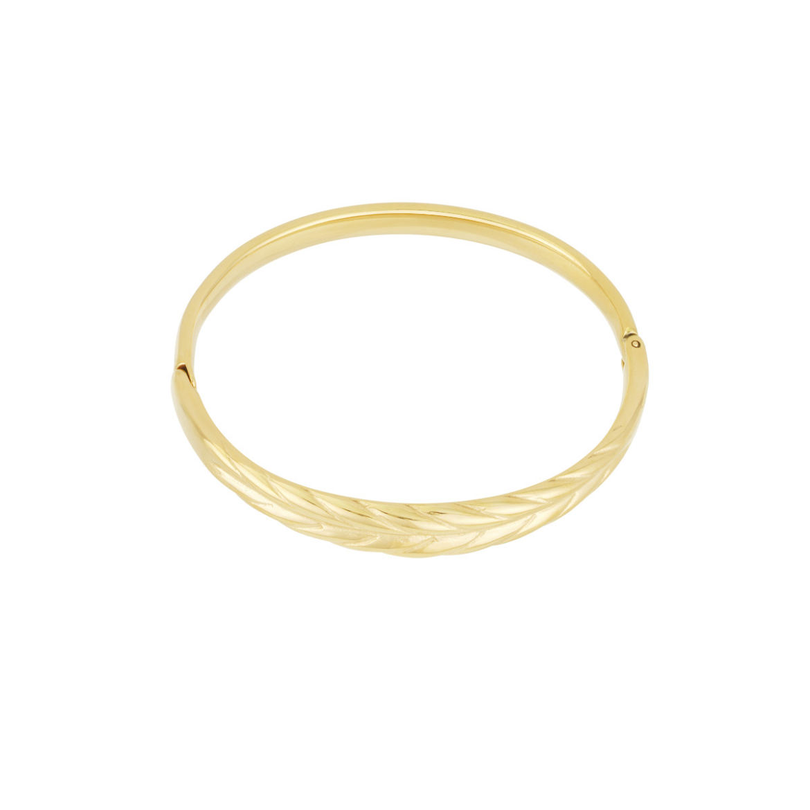 Bangle armband met subtiel relief | Goudkleurig