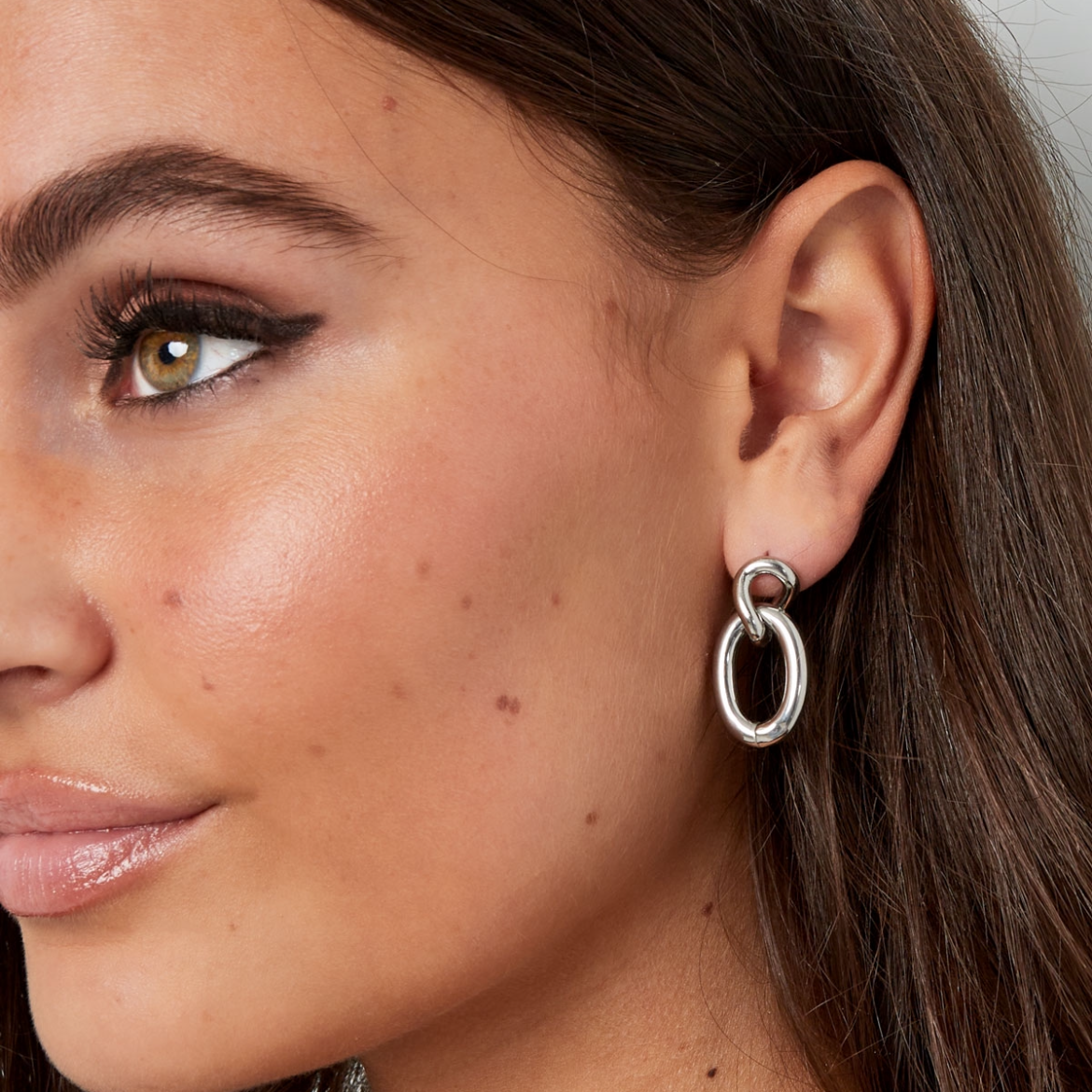 Oorbellen met schakels | Goud- en zilverkleurig