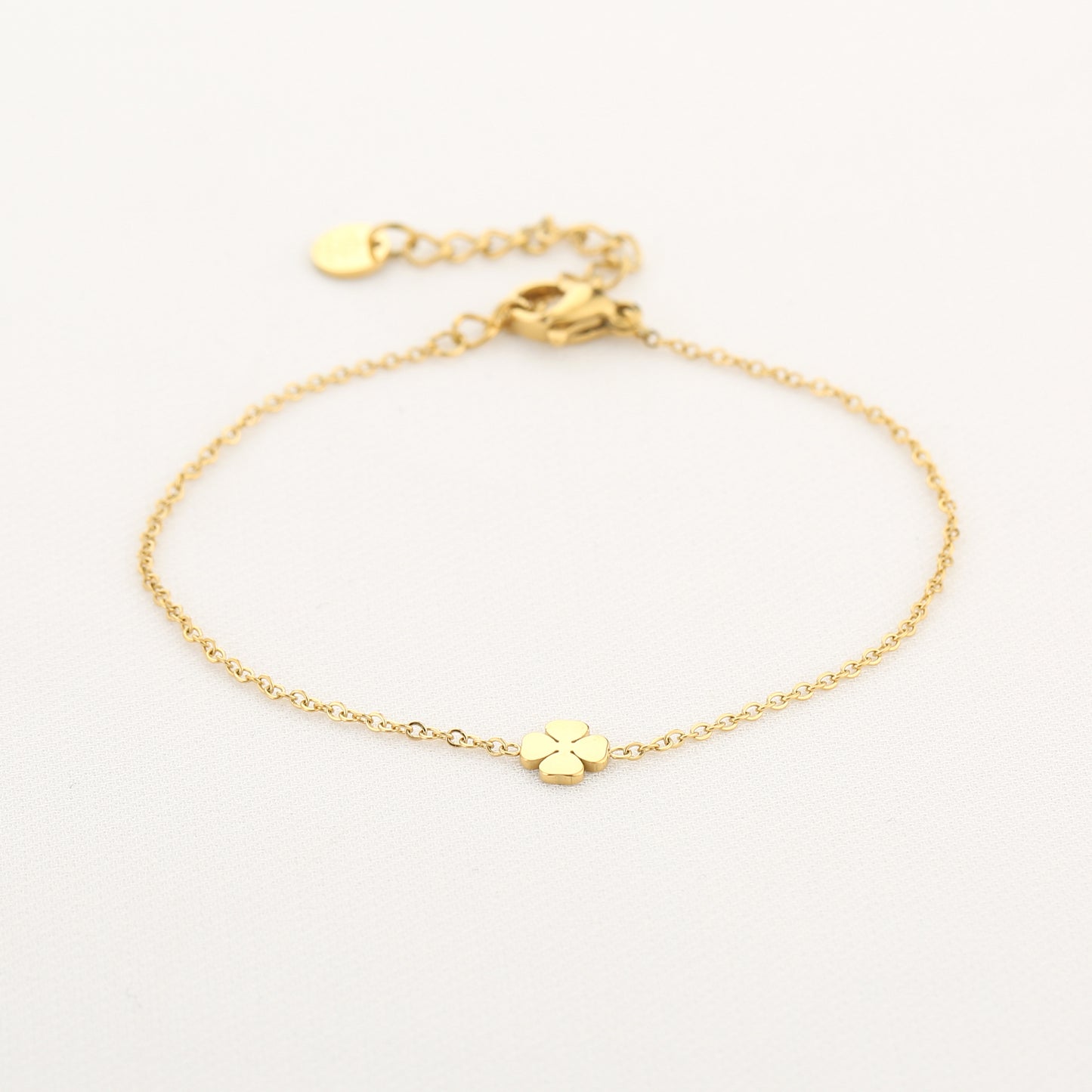 Armband met klavertje vier | Goudkleurig