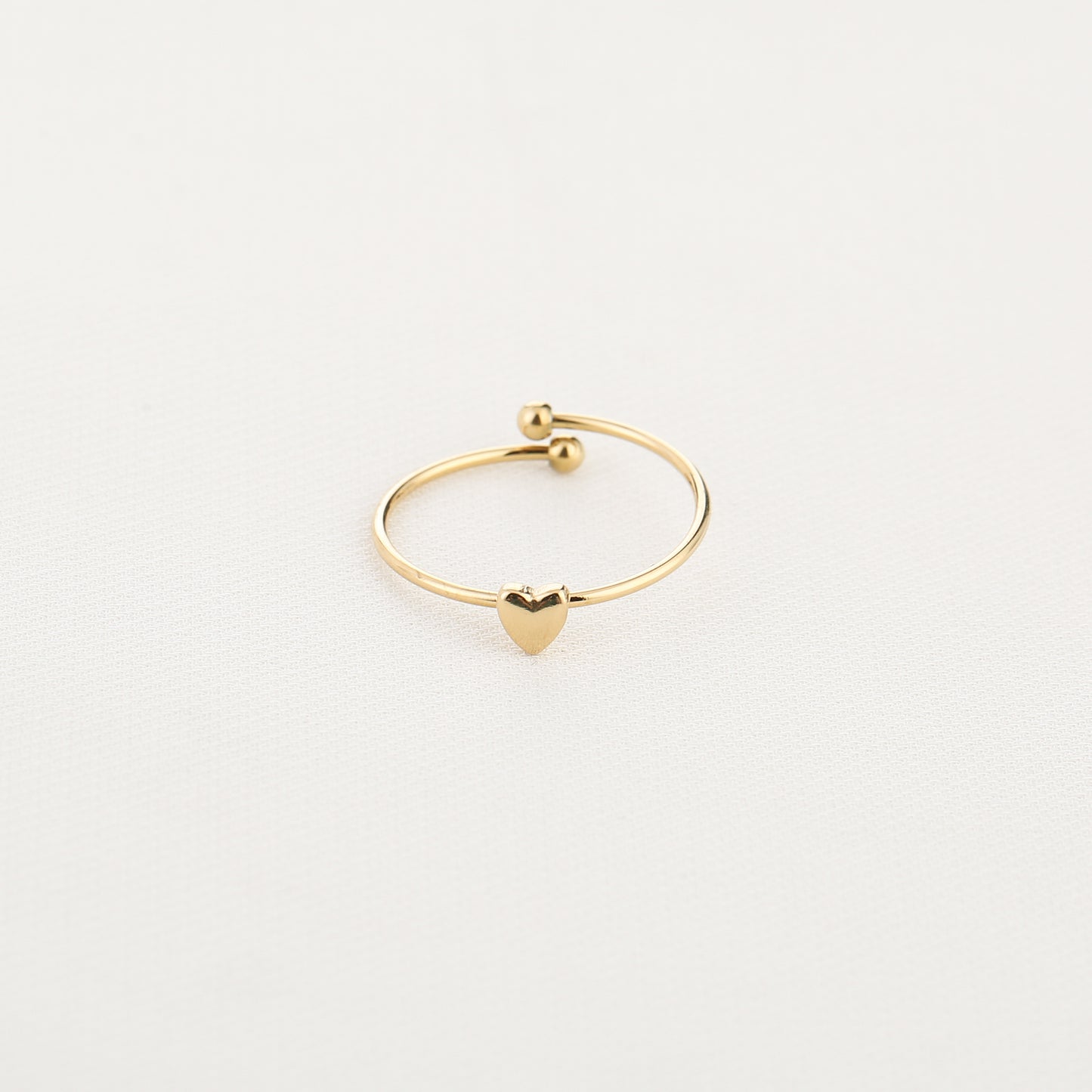Ring met klein hartje | Goudkleurig