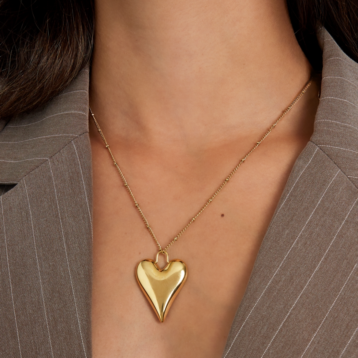 Ketting met groot hart | Goudkleurig