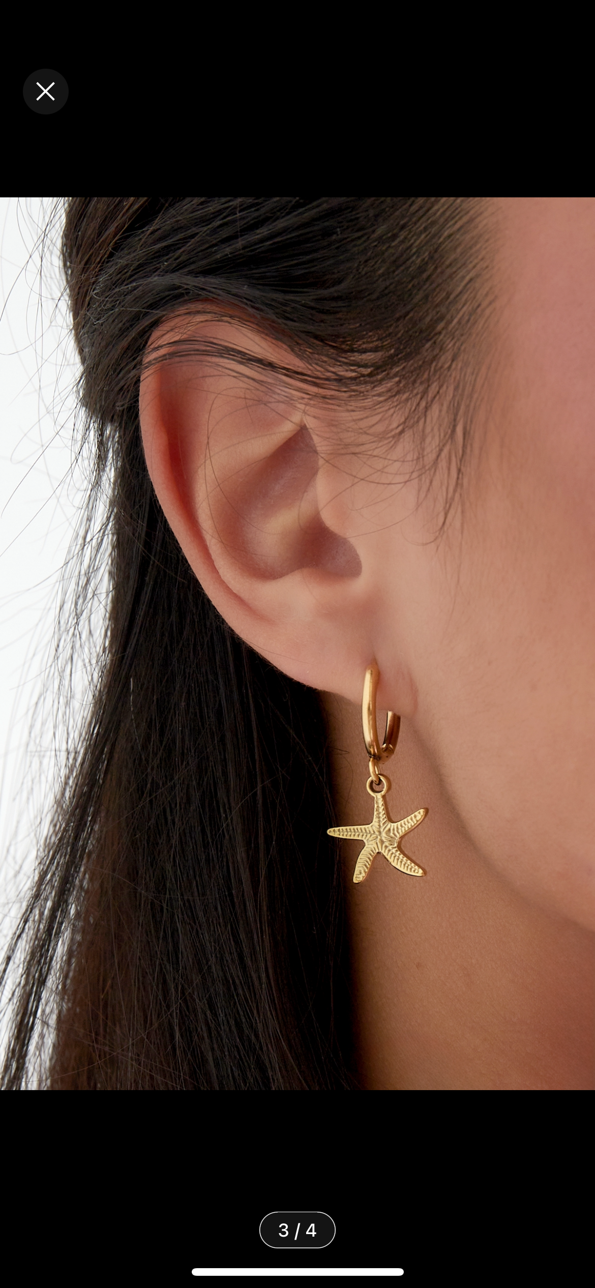 Oorbellen met kleine zeesterren | Goudkleurig