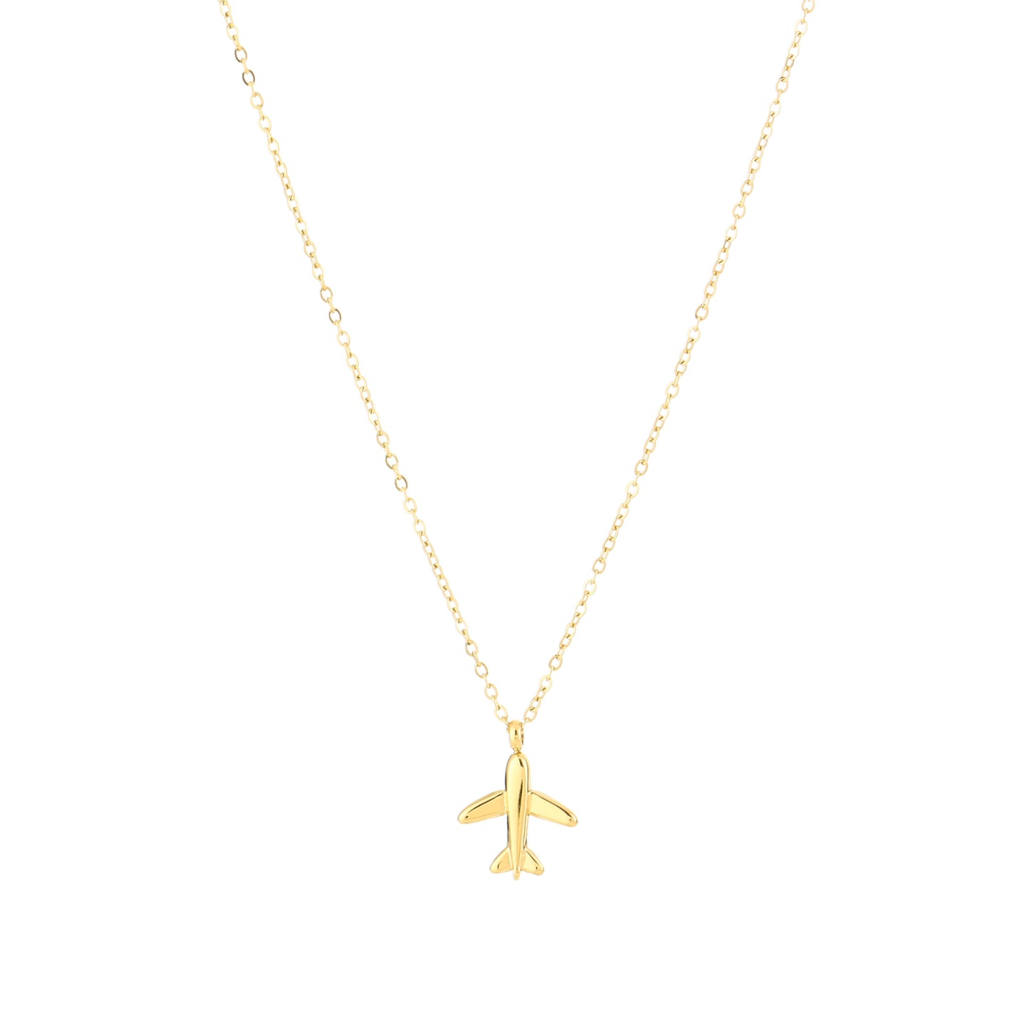 Ketting met vliegtuig | Goudkleurig