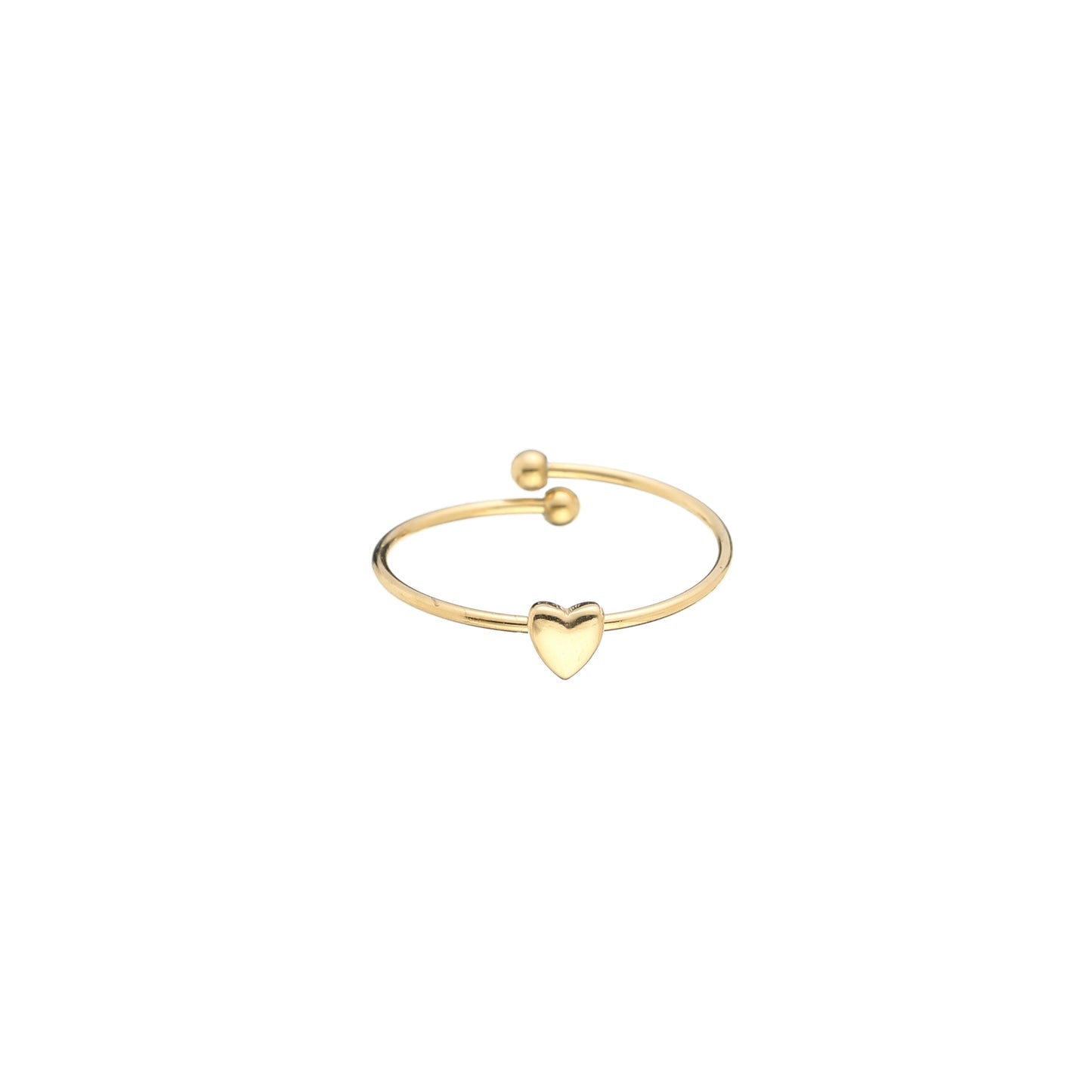 Ring met klein hartje | Goudkleurig