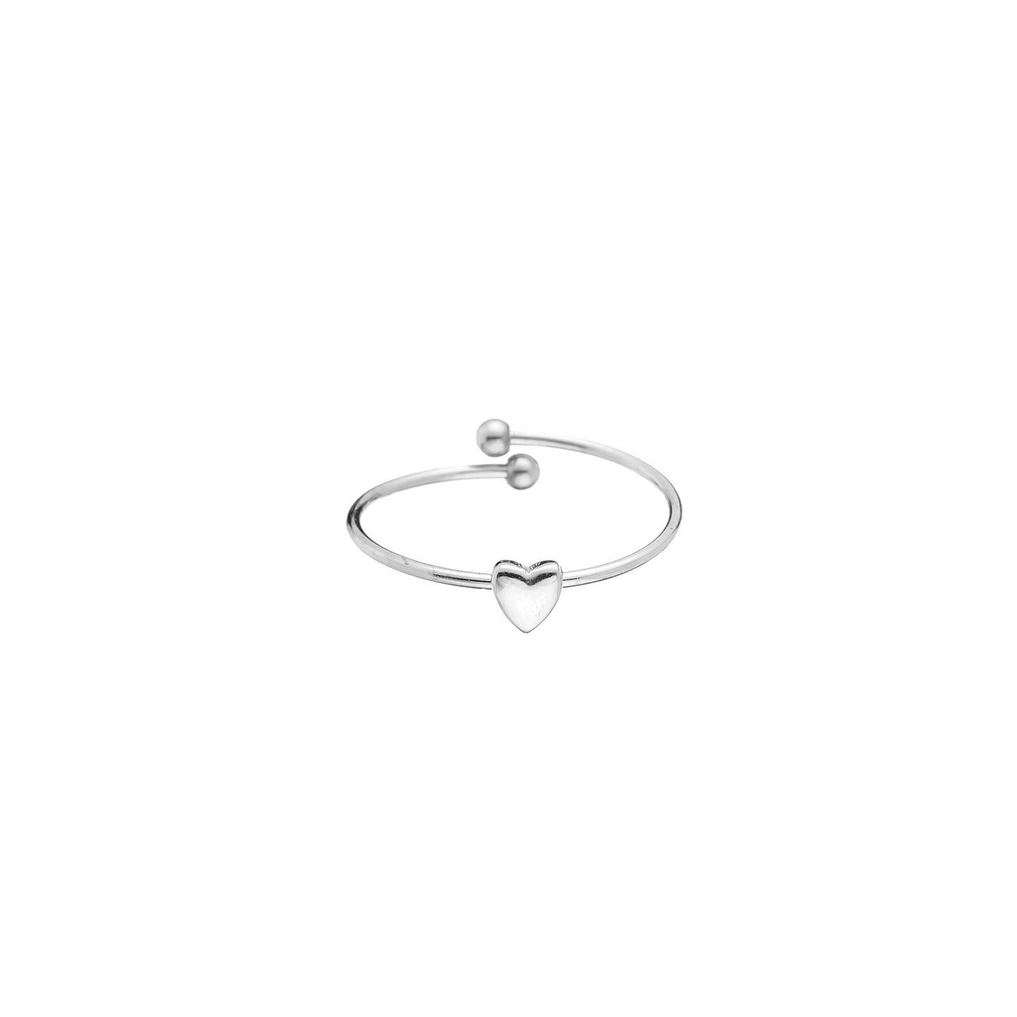 Ring met klein hartje | Zilverkleurig