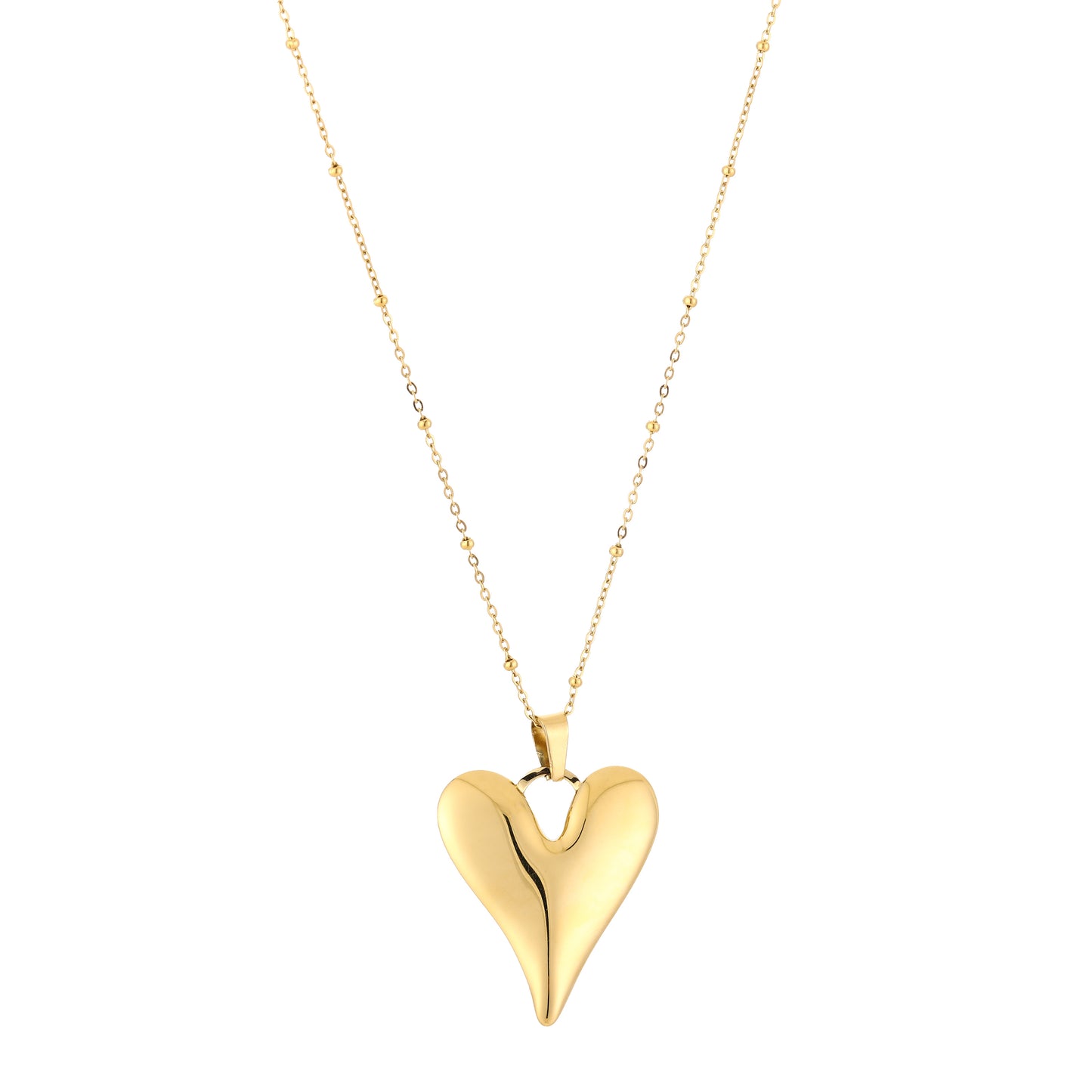 Ketting met groot hart | Goudkleurig