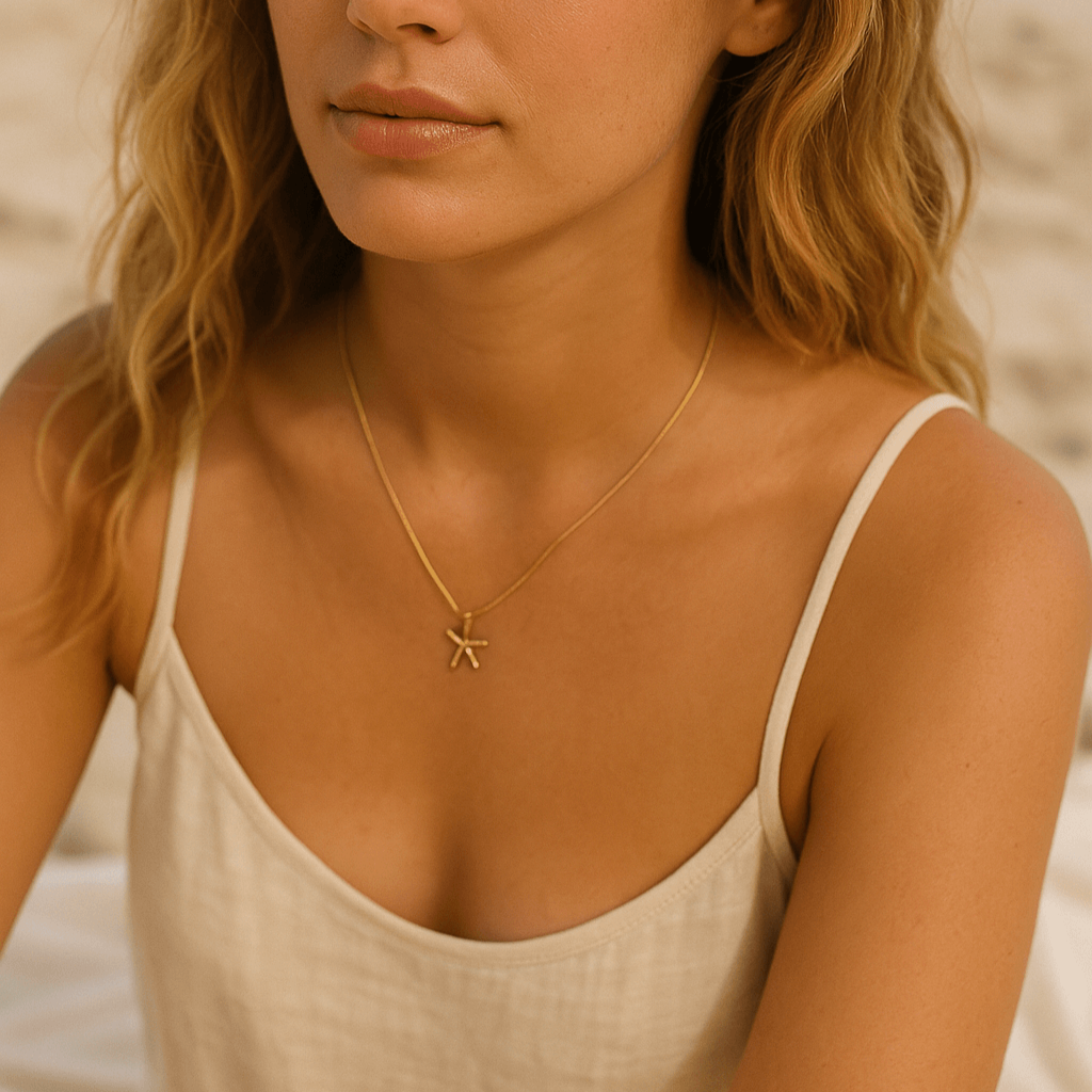 Ketting met zeester | Goudkleurig