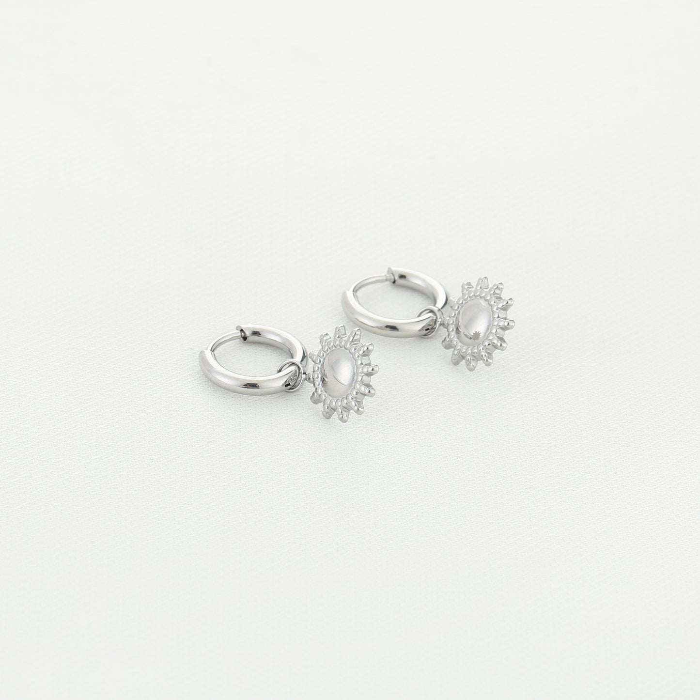 Oorbellen met zon | Zilverkleurig