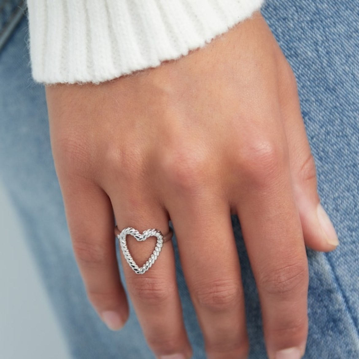 Ring met geweven hart | Goudkleurig