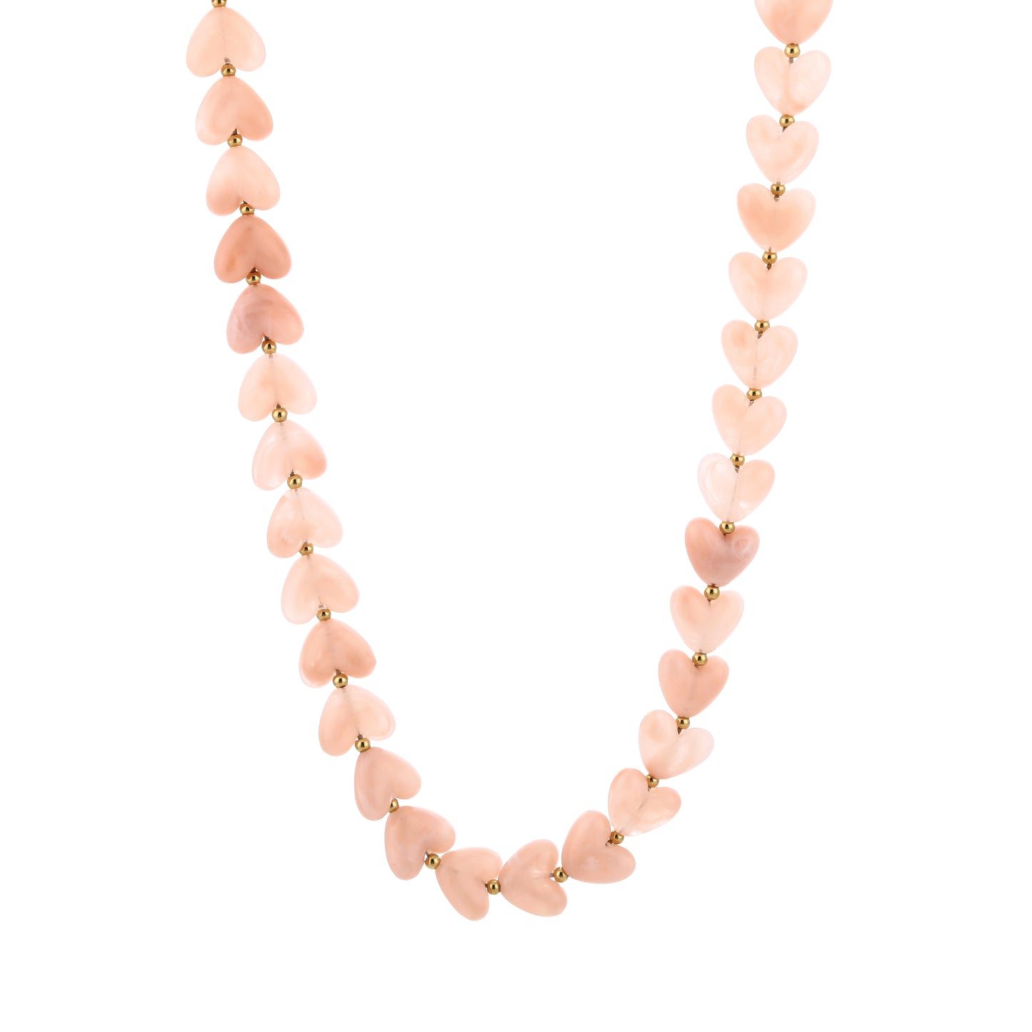Kralenketting in hartjesvorm | Goud & Roze