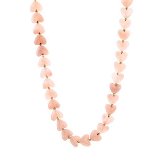 Kralenketting in hartjesvorm | Goud & Roze