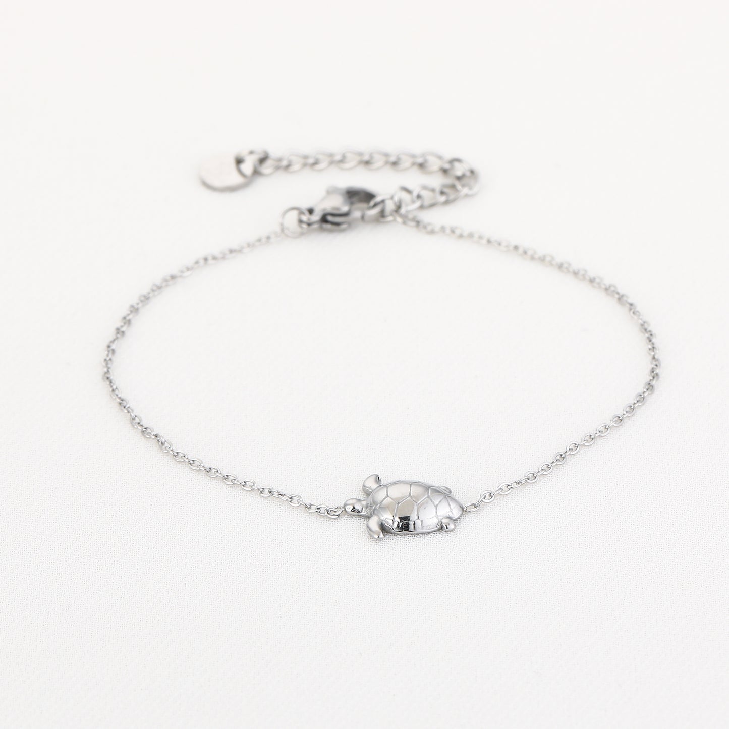 Armband met schildpad | Zilverkleurig