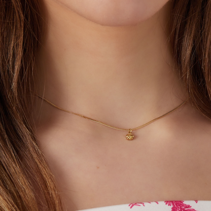 Subtiele ketting met roosje  | Goudkleurig