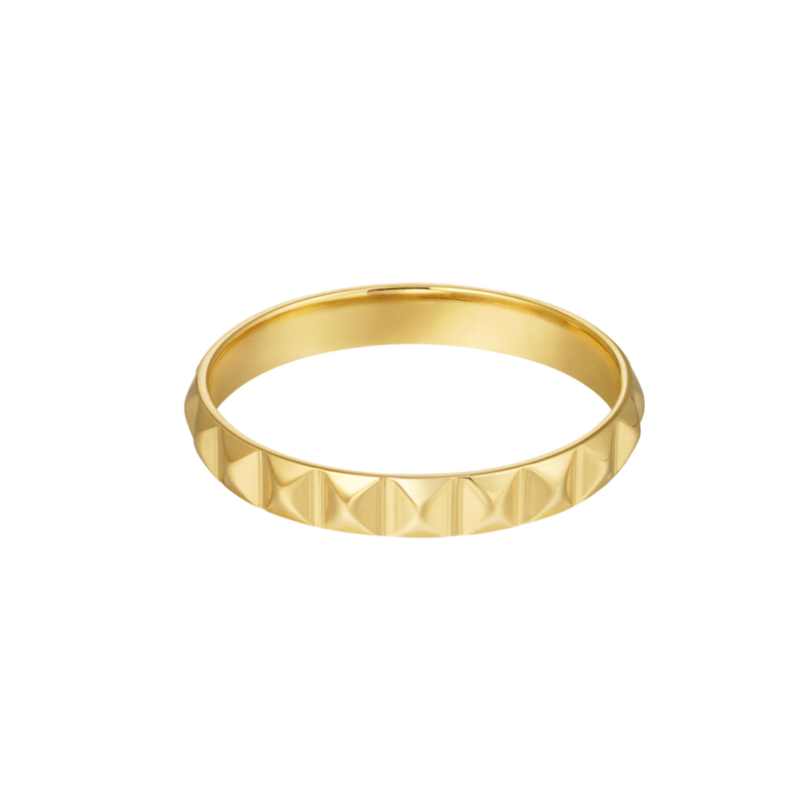 Basic ring met print | Goudkleurig