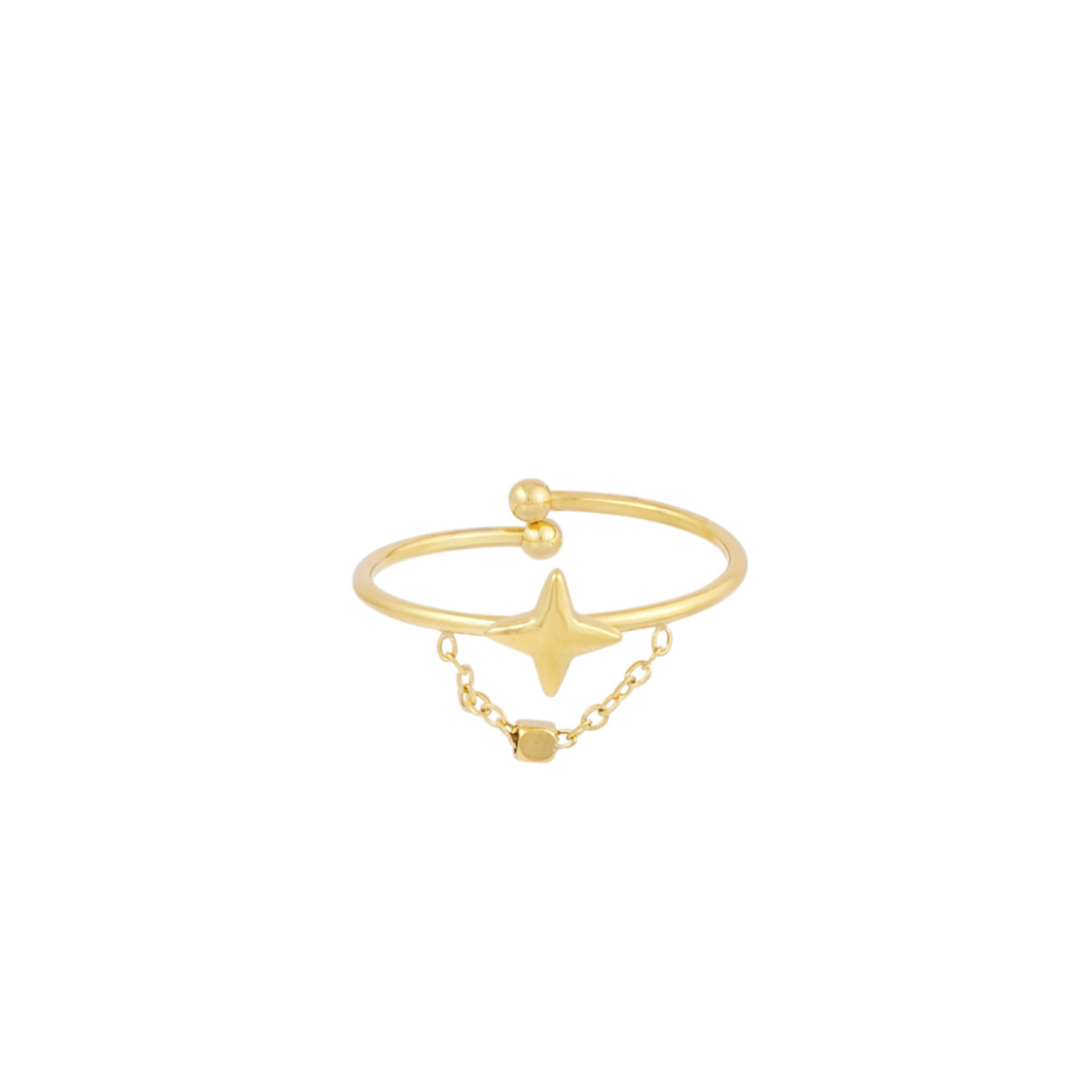 Ring met sterretje | Goudkleurig