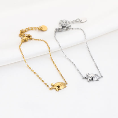 Armband met schildpad | Goudkleurig