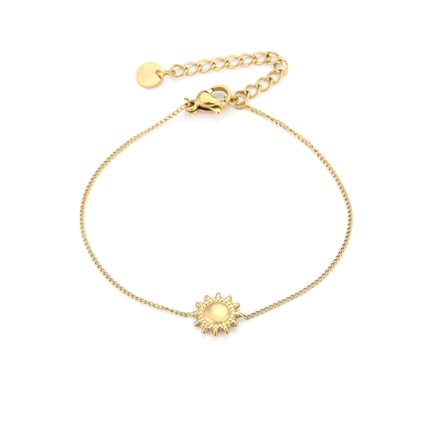 Armband met zonnetje | Goudkleurig