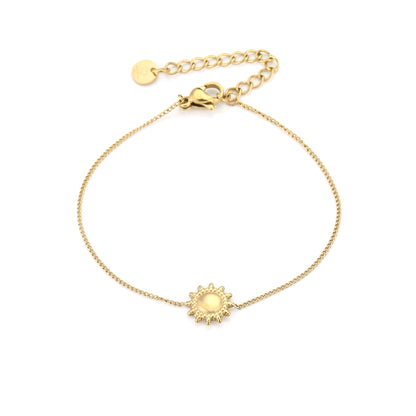 Armband met zonnetje | Goudkleurig
