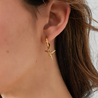 Oorbellen met ballerina | Goudkleurig