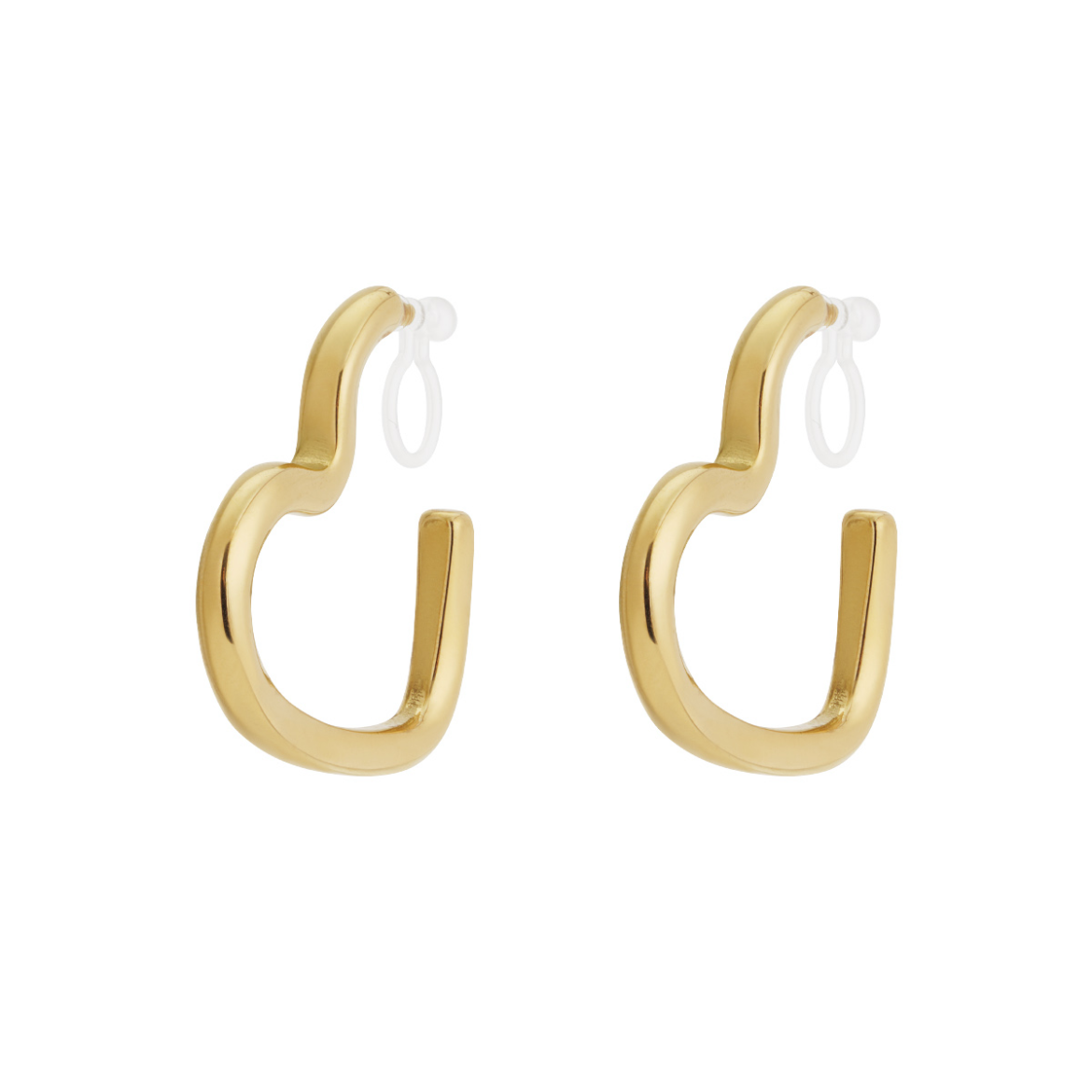 Clip oorbellen hartje | Goudkleurig