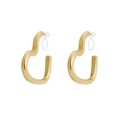 Clip oorbellen hartje | Goudkleurig