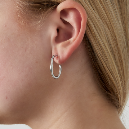 Clip oorbellen aesthetic oorringen | Zilverkleurig