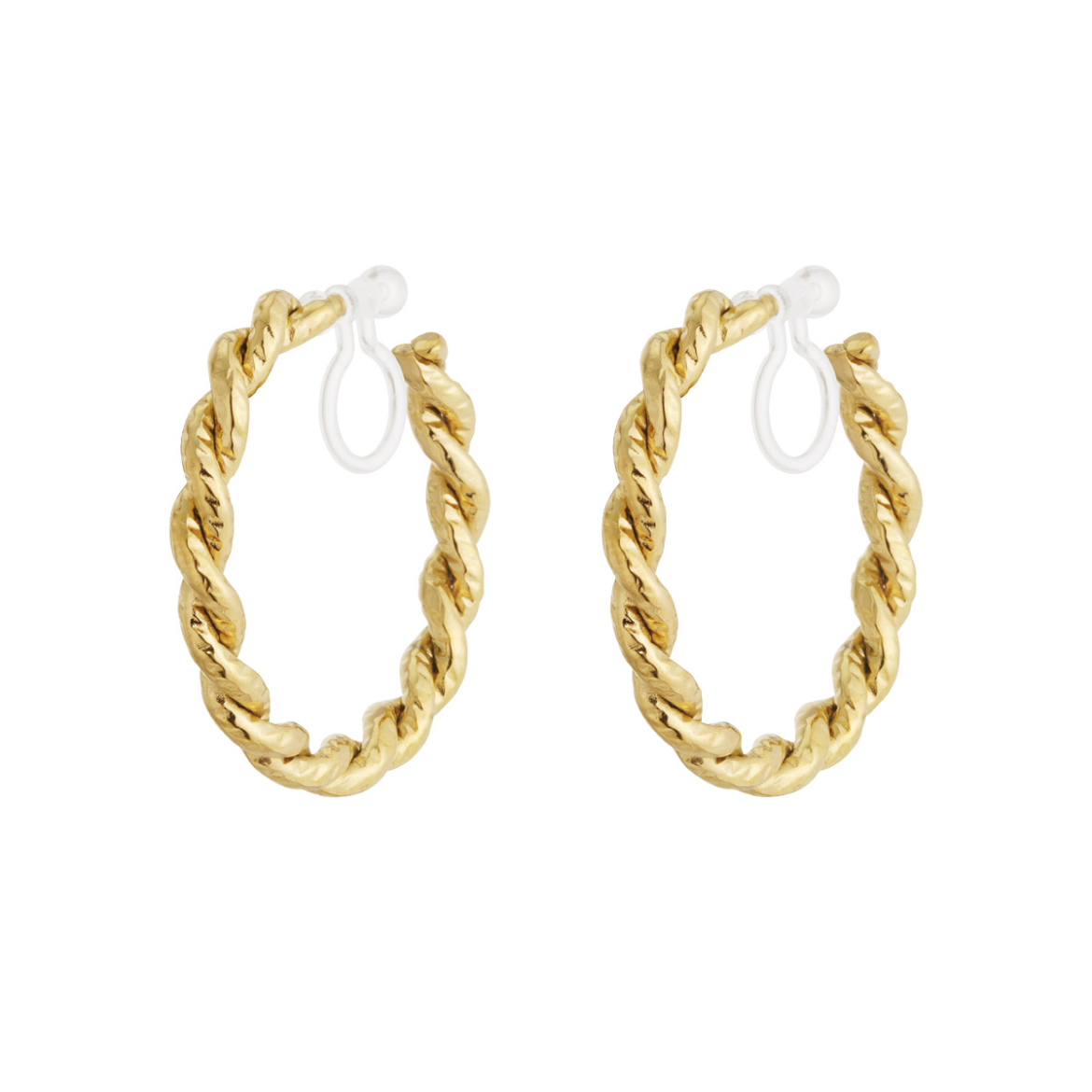 Clip oorbellen gedraaid | Goudkleurig