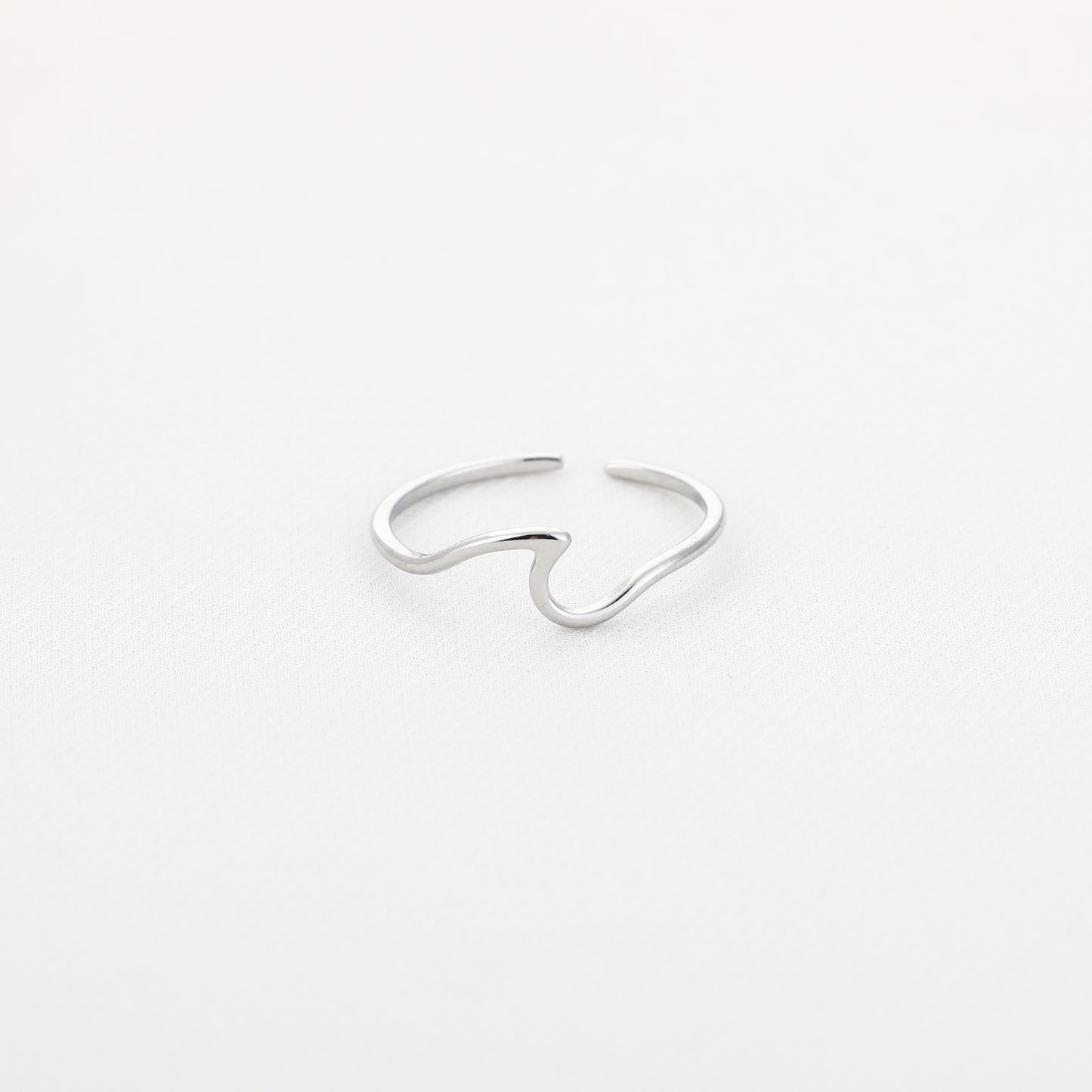 Ring met golf | Zilverkleurig