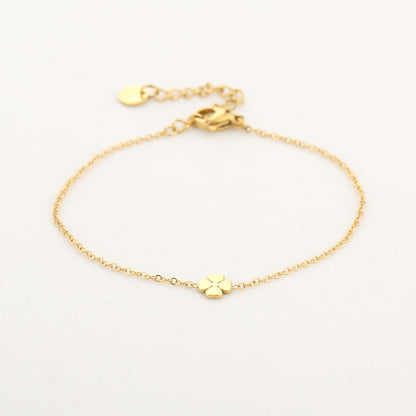 Armband met klavertje vier | Goudkleurig
