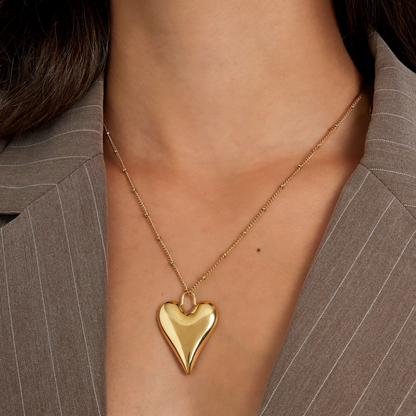 Ketting met groot hart | Goudkleurig