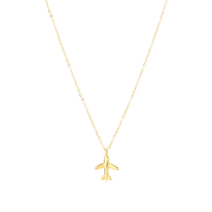 Ketting met vliegtuig | Goudkleurig