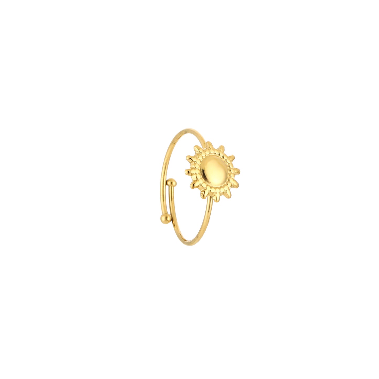 Ring met zonnetje | Goudkleurig