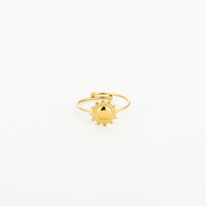 Ring met zonnetje | Goudkleurig
