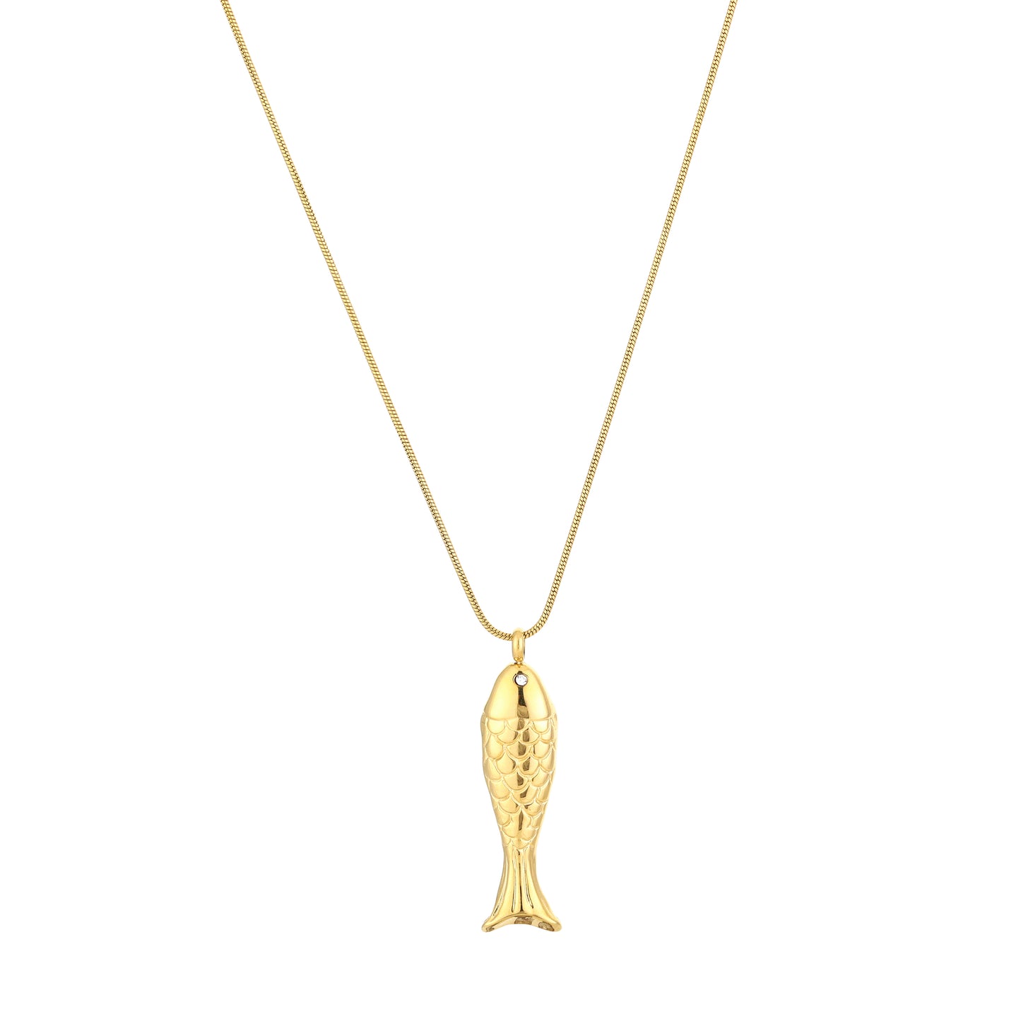 Ketting met groter visje | Goudkleurig