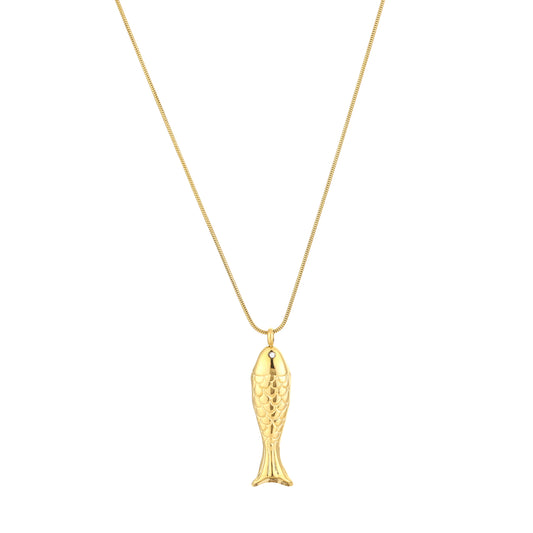 Ketting met groter visje | Goudkleurig