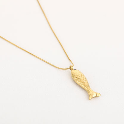 Ketting met groter visje | Goudkleurig