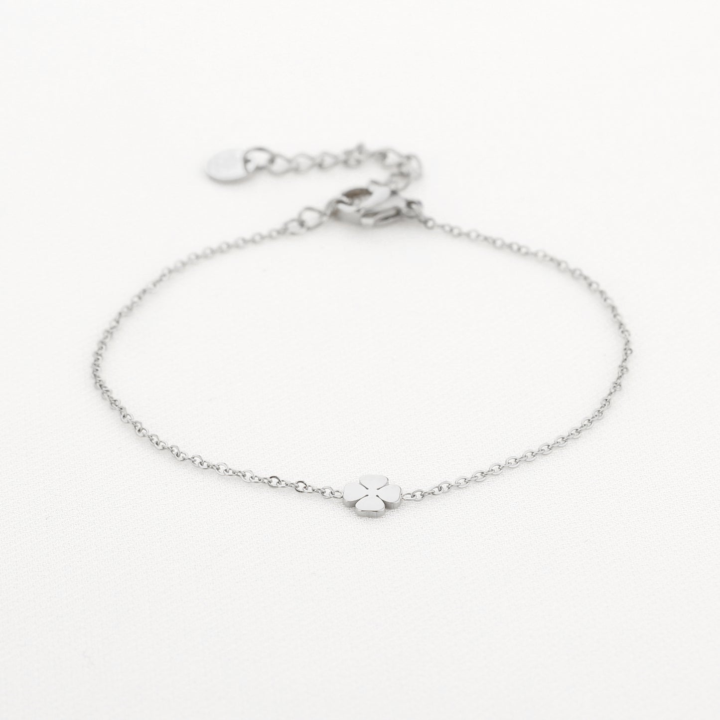 Armband met klavertje vier | Zilverkleurig