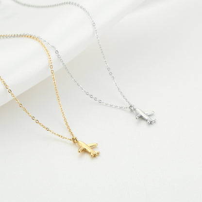 Ketting met vliegtuig | Zilverkleurig