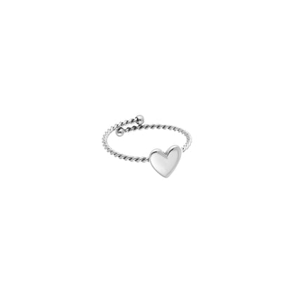 Ring met hartje | Zilverkleurig
