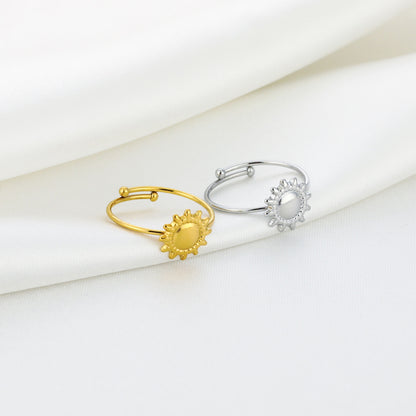 Ring met zonnetje | Goudkleurig