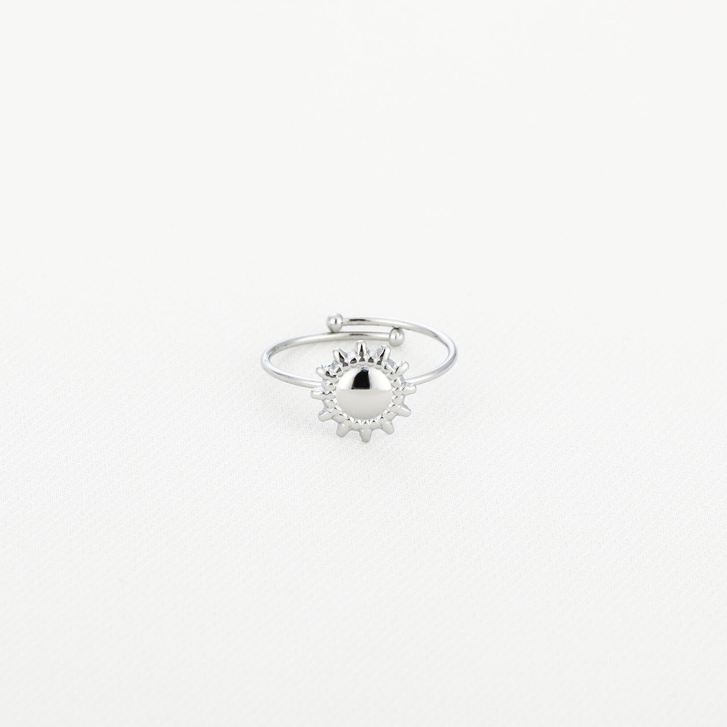 Ring met zonnetje | Zilverkleurig