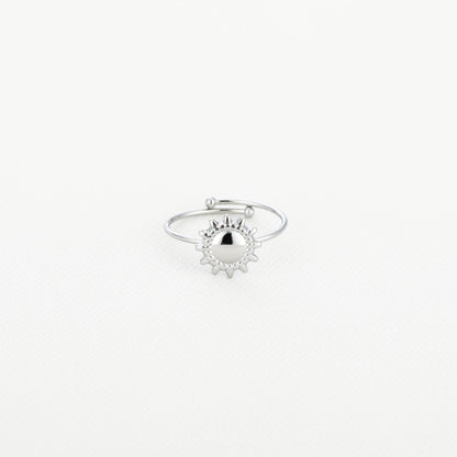 Ring met zonnetje | Zilverkleurig